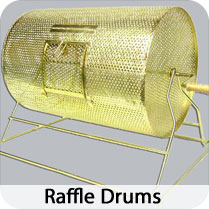 Choose from Brass or Acrylic Raffle Drums