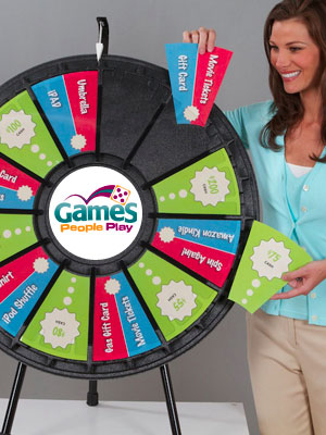 prize wheel can include 12 to 24 prizes